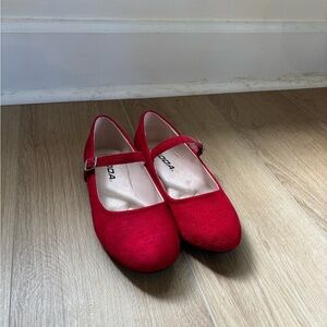 Soda Red Mary Jane Flats
